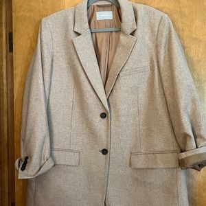 Everlane Oversized Blazer in Beige Herringbone